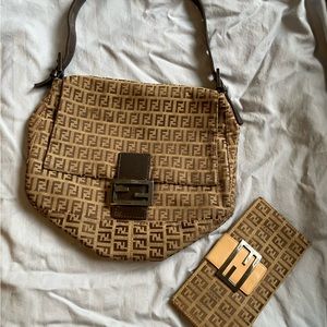 Fendi Shoulder Bag Purse with Wallet